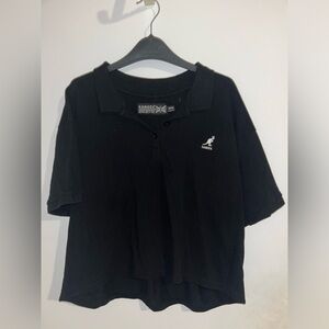 Kangol - crop polo black